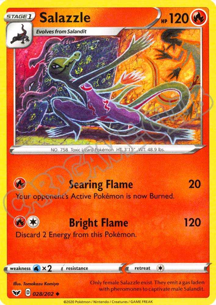 028 / 202 Salazzle non comune normale (EN) -NEAR MINT-