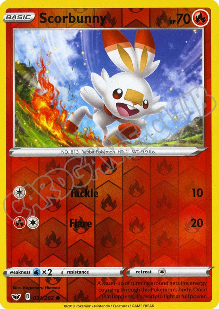 031 / 202 Scorbunny comune foil reverse (EN) -NEAR MINT-