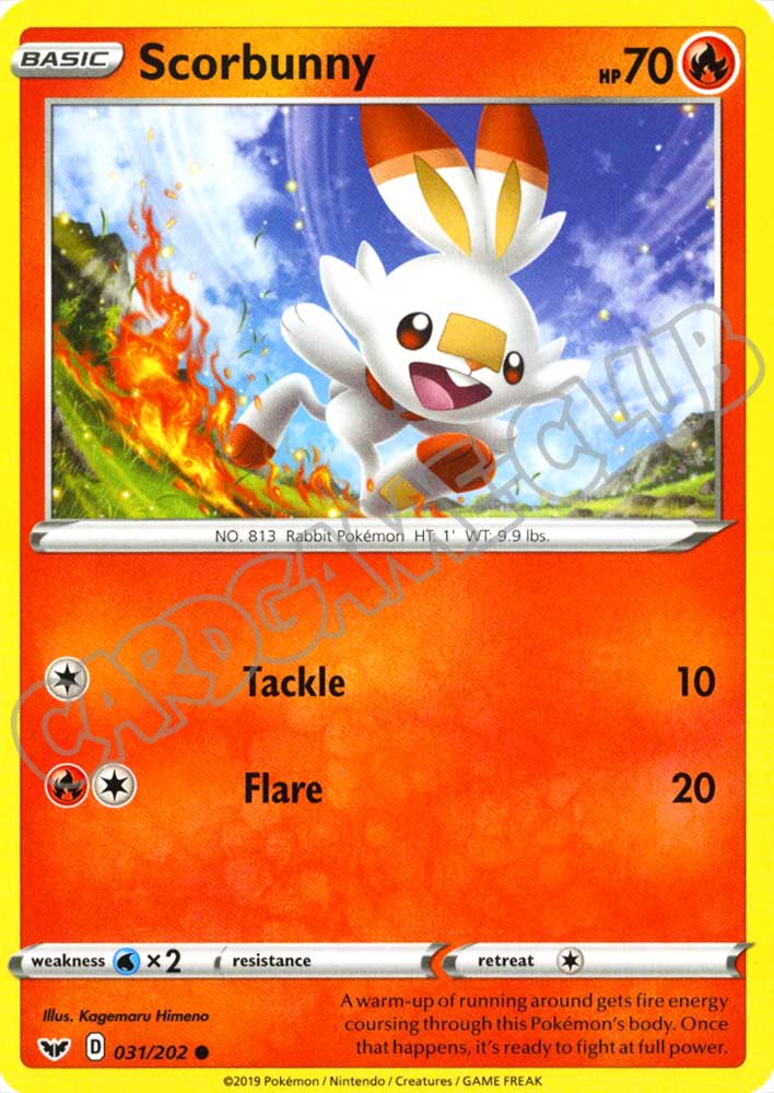 031 / 202 Scorbunny comune normale (EN) -NEAR MINT-