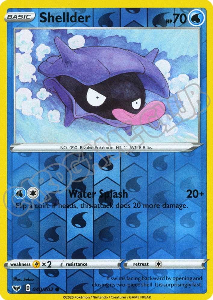 040 / 202 Shellder comune foil reverse (EN) -NEAR MINT-