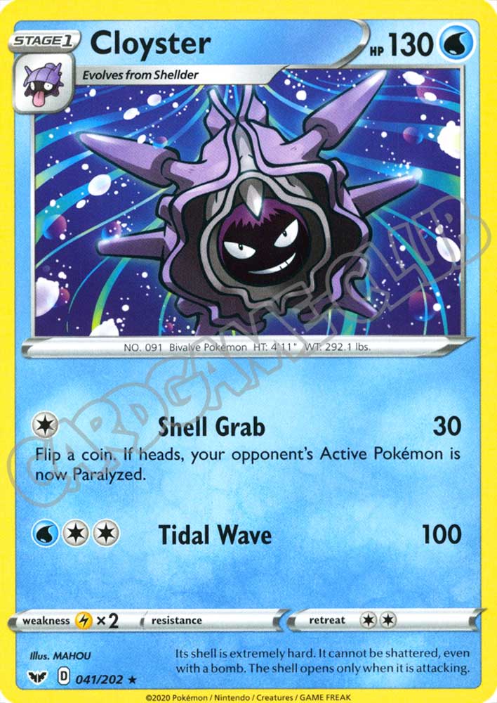 041 / 202 Cloyster rara normale (EN) -NEAR MINT-