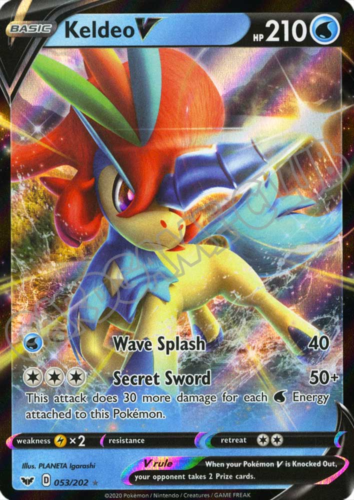 053 / 202 Keldeo V rara V foil (EN) -NEAR MINT-