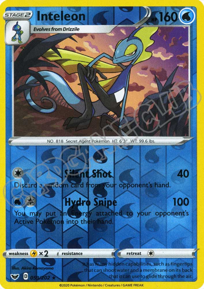 059 / 202 Inteleon rara foil reverse (EN) -NEAR MINT-