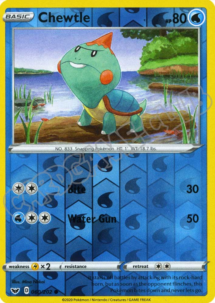 060 / 202 Chewtle comune foil reverse (EN) -NEAR MINT-
