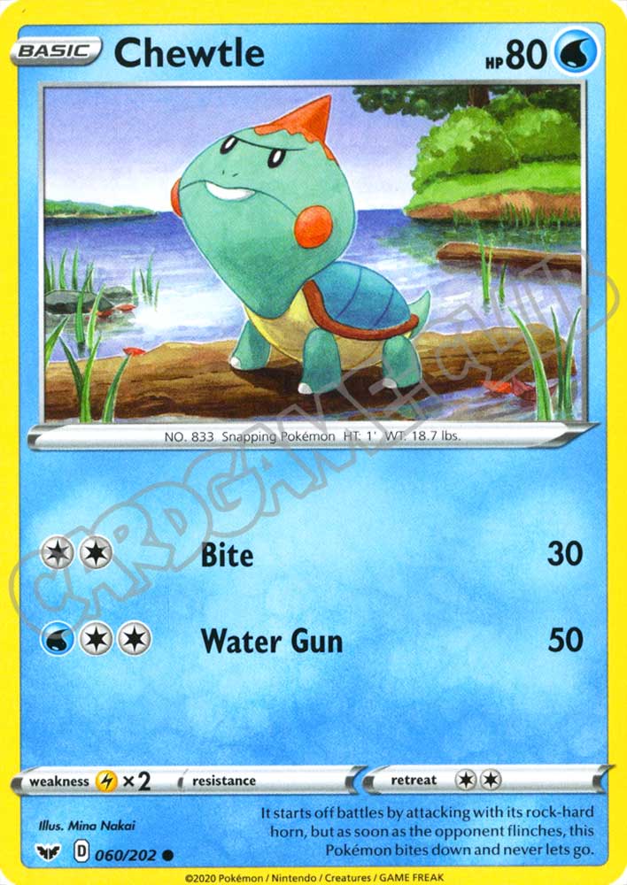 060 / 202 Chewtle comune normale (EN) -NEAR MINT-