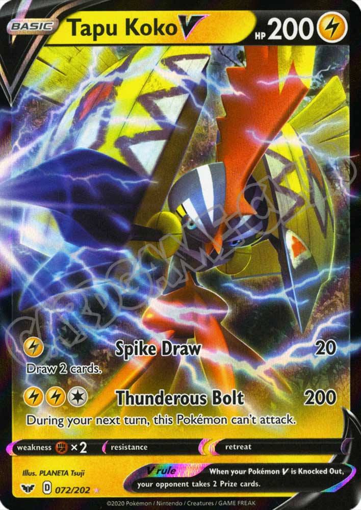 072 / 202 Tapu Koko V rara V foil (EN) -NEAR MINT-