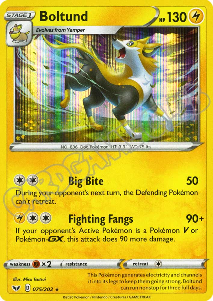 075 / 202 Boltund rara foil (EN) -NEAR MINT-