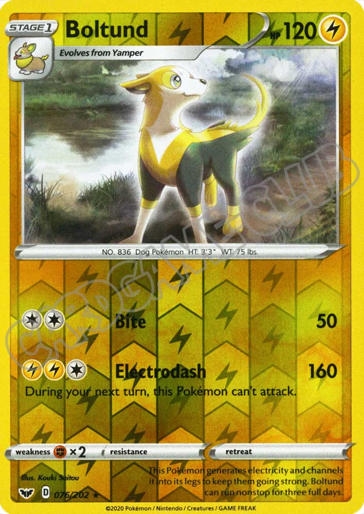 076 / 202 Boltund rara foil reverse (EN) -NEAR MINT-