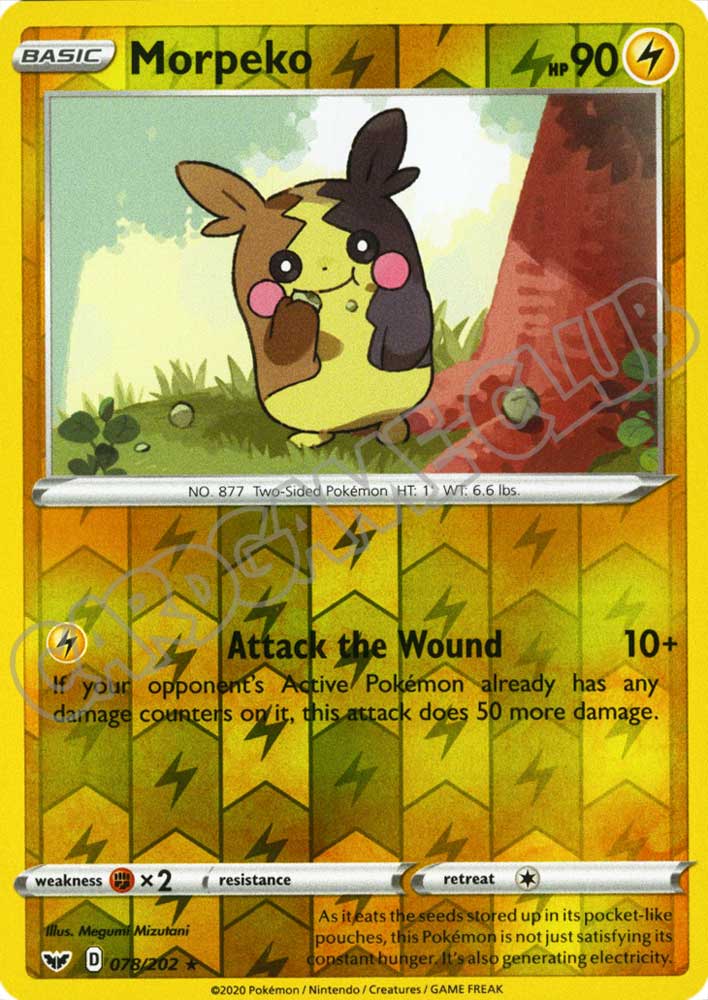 078 / 202 Morpeko rara foil reverse (EN) -NEAR MINT-