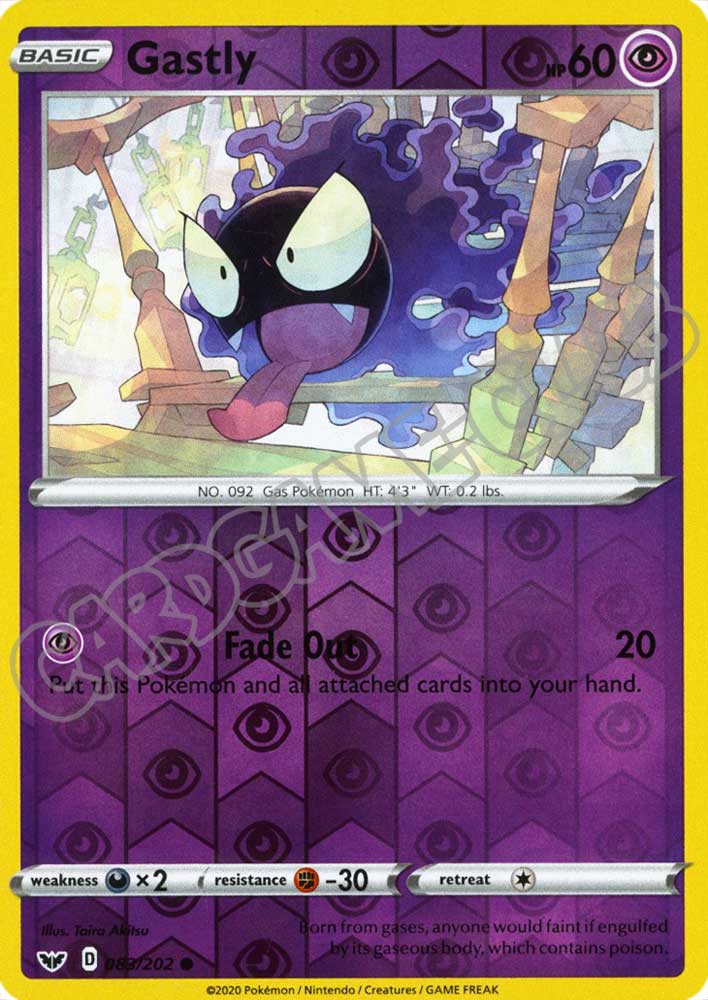 083 / 202 Gastly comune foil reverse (EN) -NEAR MINT-