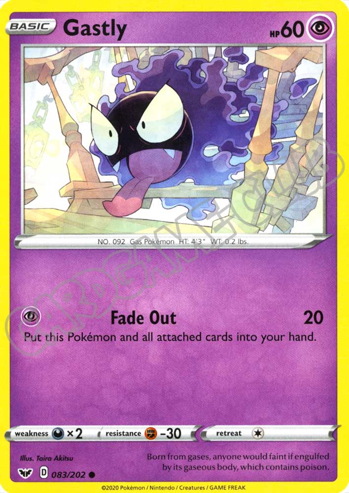083 / 202 Gastly comune normale (EN) -NEAR MINT-