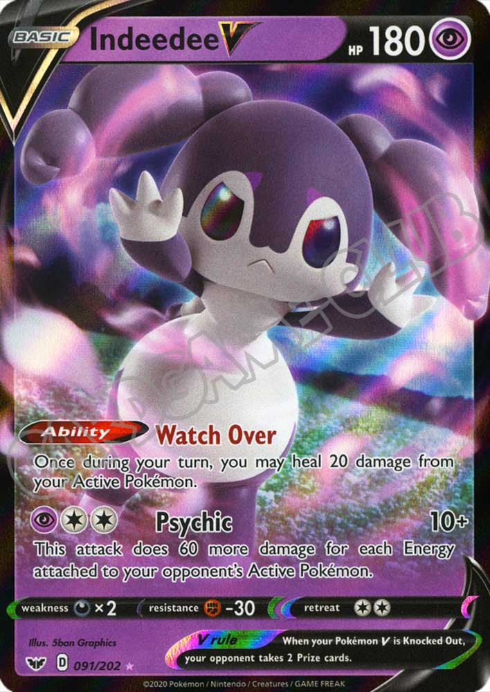 091 / 202 Indeedee V rara V foil (EN) -NEAR MINT-