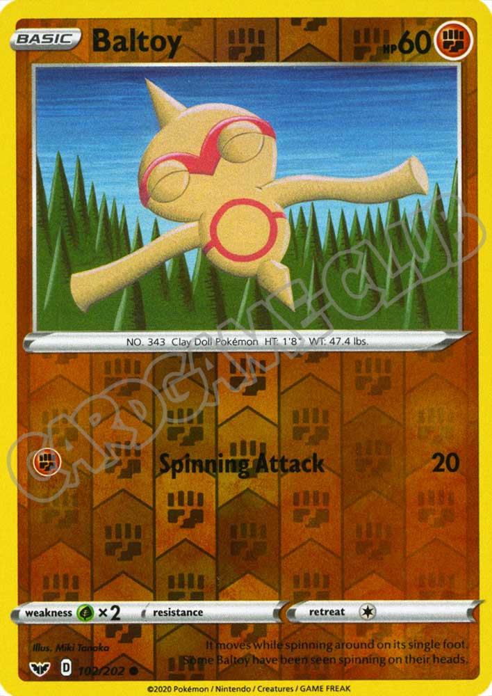 102 / 202 Baltoy comune foil reverse (EN) -NEAR MINT-