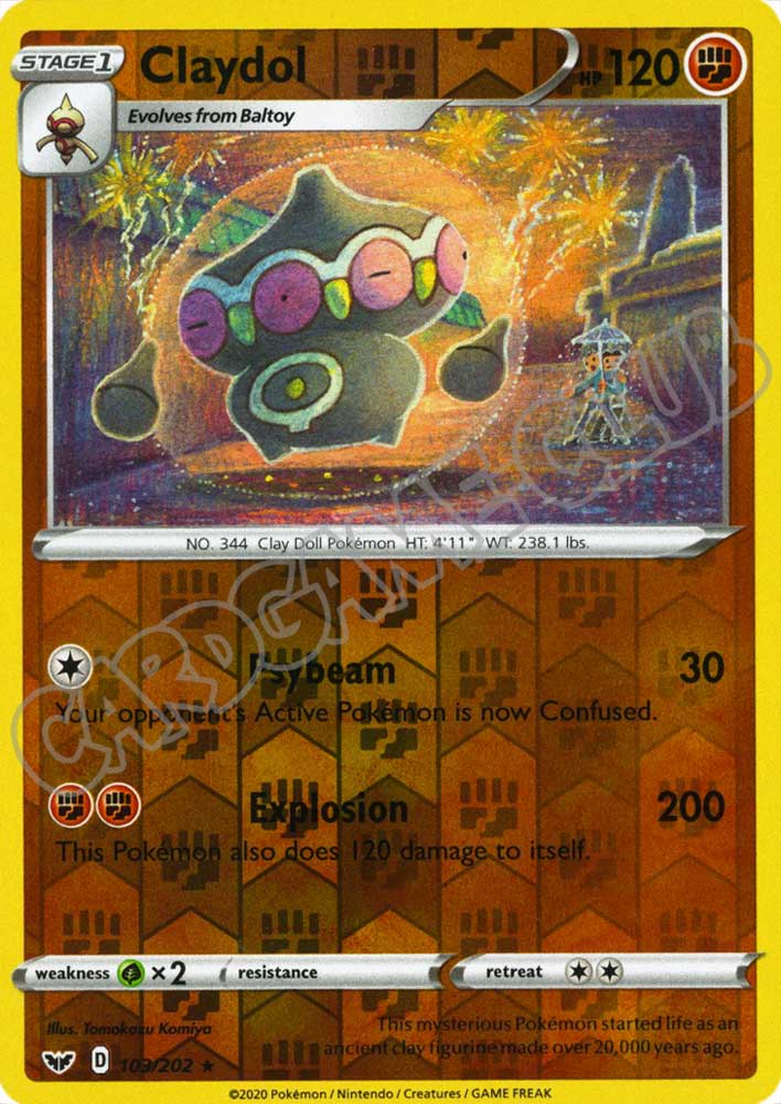 103 / 202 Claydol rara foil reverse (EN) -NEAR MINT-