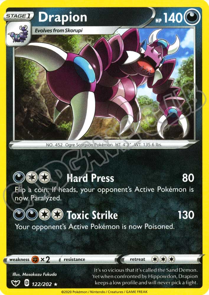 122 / 202 Drapion rara normale (EN) -NEAR MINT-
