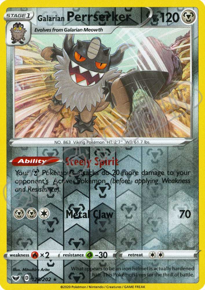 128 / 202 Galaran Perrserker rara foil reverse (EN) -NEAR MINT-