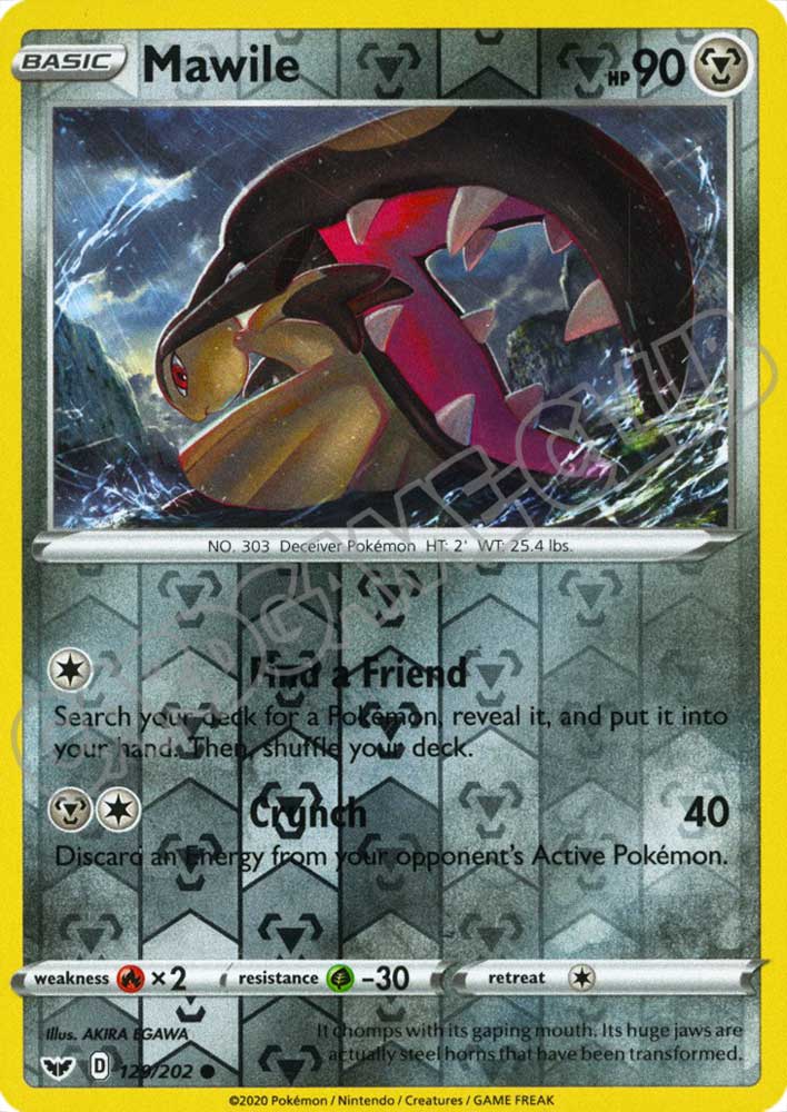 129 / 202 Mawile comune foil reverse (EN) -NEAR MINT-