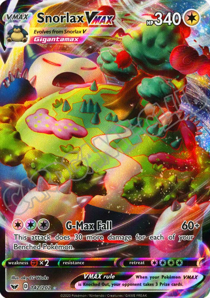 142 / 202 Snorlax VMAX rara VMAX foil (EN) -NEAR MINT-