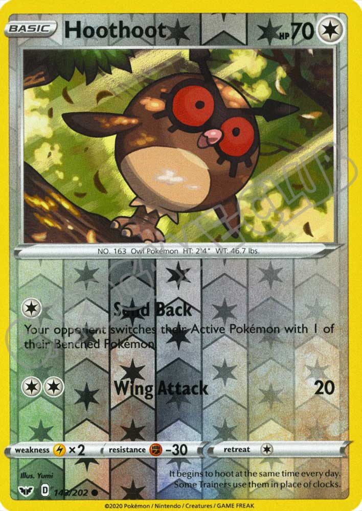 143 / 202 Hoothoot comune foil reverse (EN) -NEAR MINT-