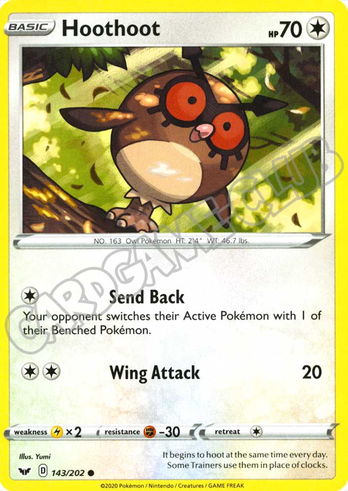 143 / 202 Hoothoot comune normale (EN) -NEAR MINT-