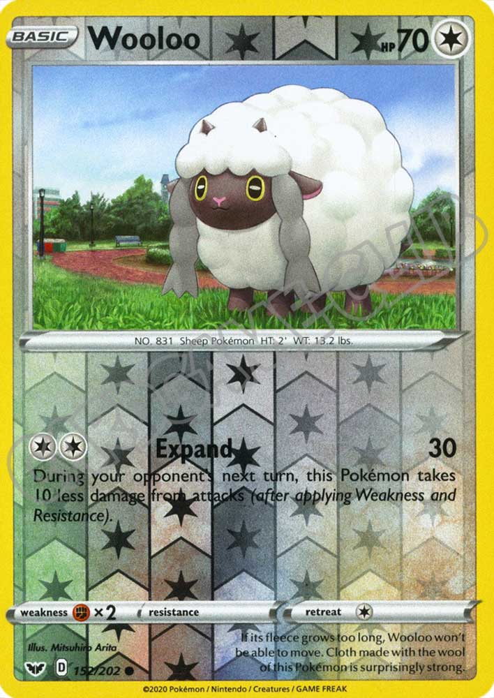 152 / 202 Wooloo comune foil reverse (EN) -NEAR MINT-