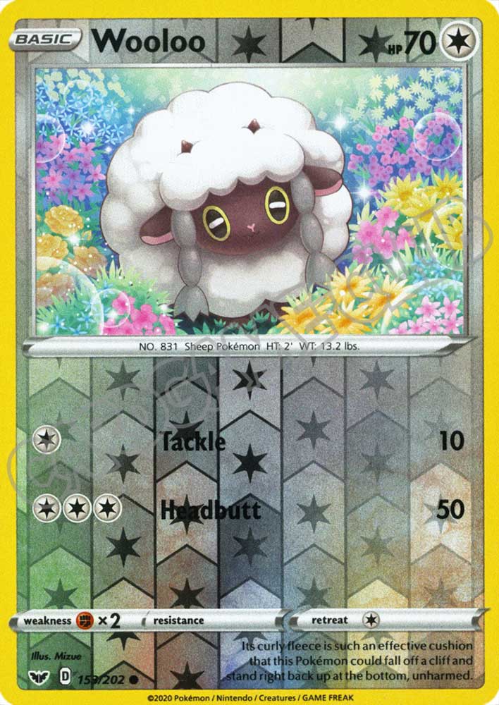 153 / 202 Wooloo comune foil reverse (EN) -NEAR MINT-