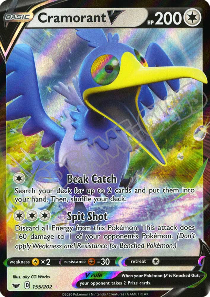 155 / 202 Cramorant V rara V foil (EN) -NEAR MINT-