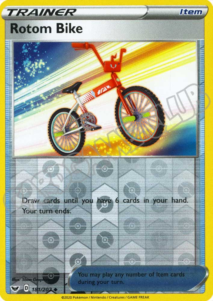 181 / 202 Rotom Bike non comune foil reverse (EN) -NEAR MINT-