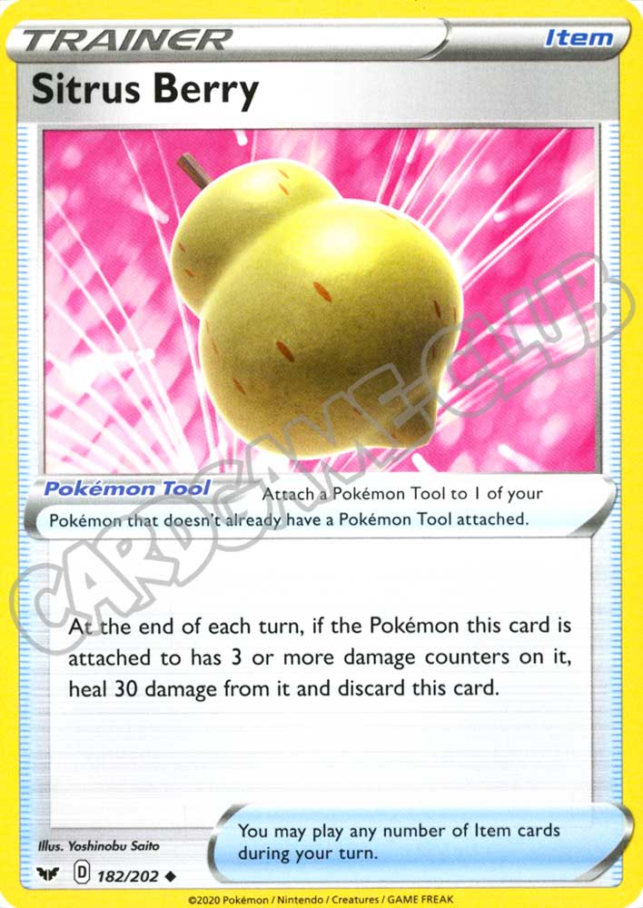 182 / 202 Sitrus Berry non comune normale (EN) -NEAR MINT-
