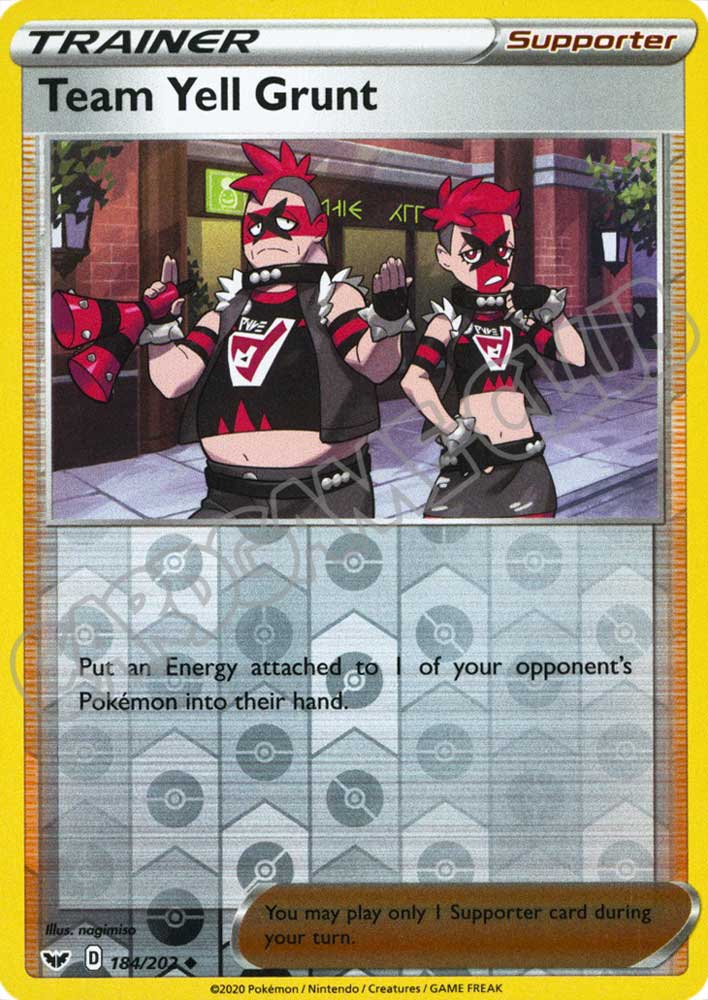 184 / 202 Team Yell Grunt non comune foil reverse (EN) -NEAR MINT-