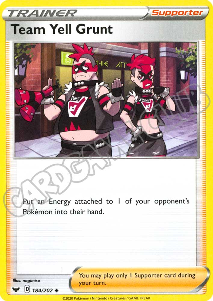 184 / 202 Team Yell Grunt non comune normale (EN) -NEAR MINT-