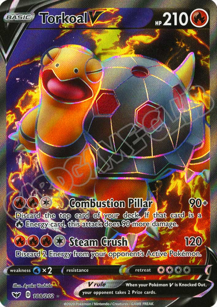 188 / 202 Torkoal V rara V foil (EN) -NEAR MINT-