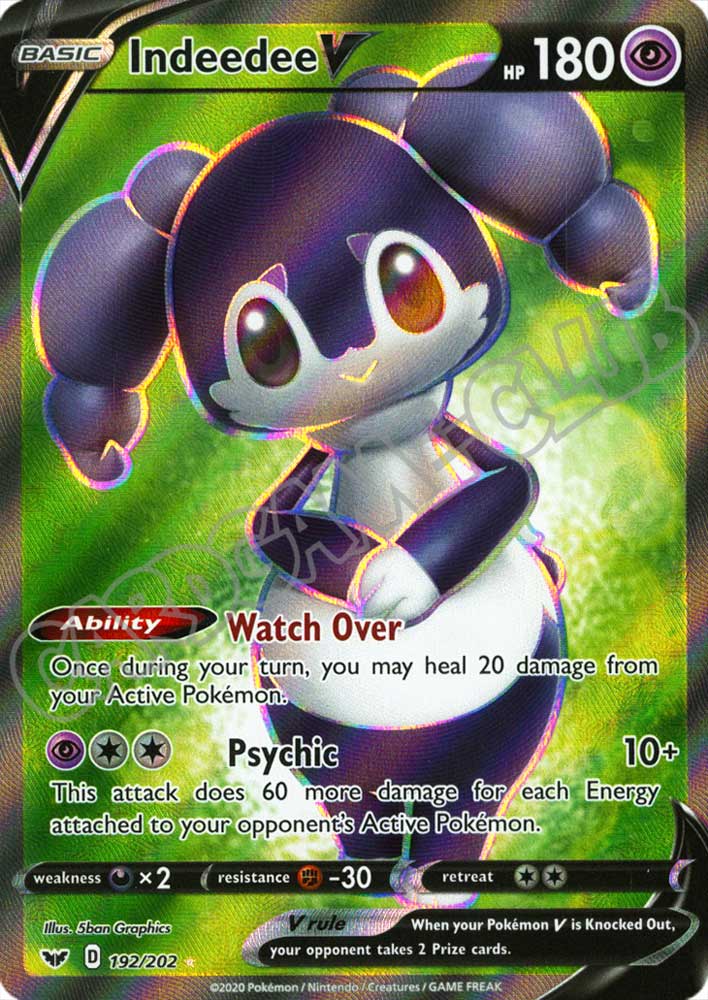 192 / 202 Indeedee V rara V foil (EN) -NEAR MINT-