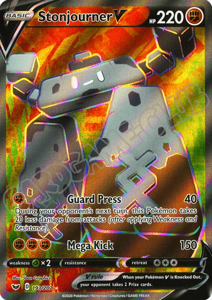 193 / 202 Stonjourne V rara V foil (EN) -NEAR MINT-