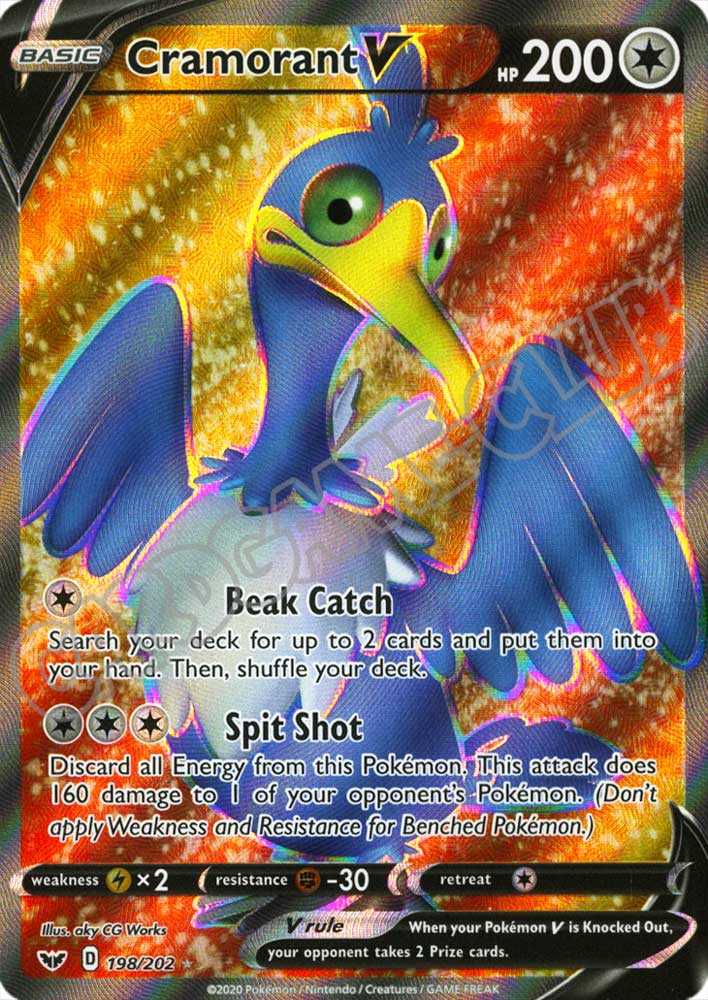 198 / 202 Cramorant V rara V foil (EN) -NEAR MINT-