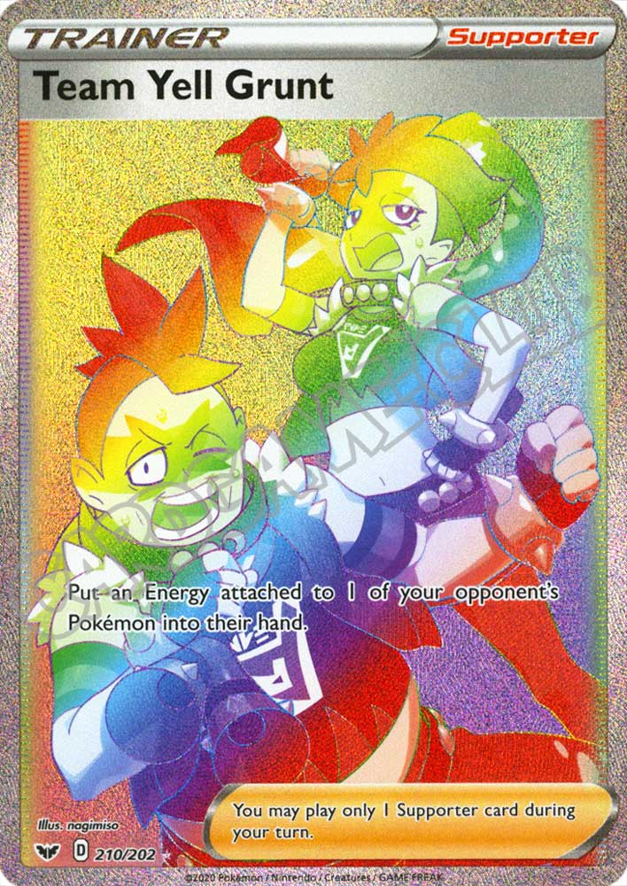 210 / 202 Team Yell Grunt rara segreta foil (EN) -NEAR MINT-
