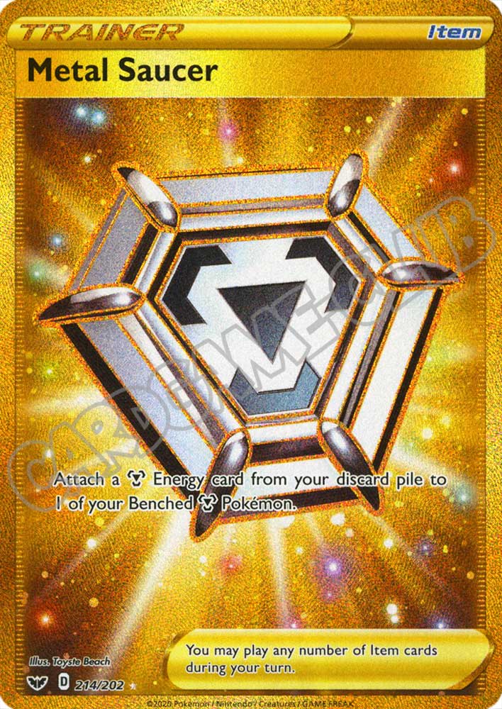 214 / 202 Metal Saucer rara segreta foil (EN) -NEAR MINT-
