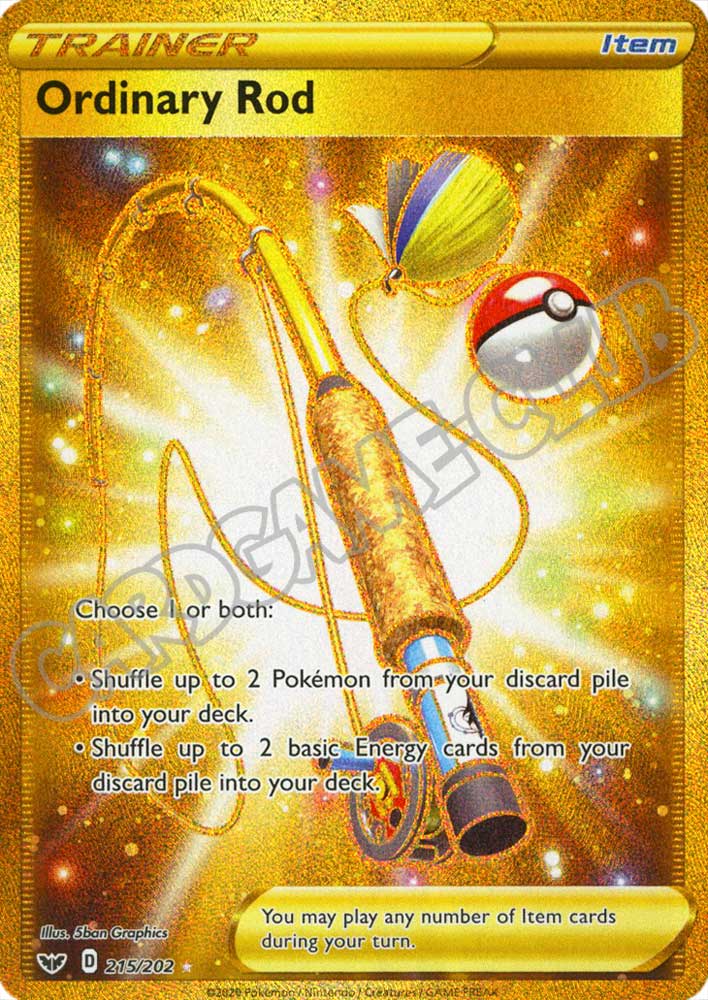 215 / 202 Ordinary Rod rara segreta foil (EN) -NEAR MINT-