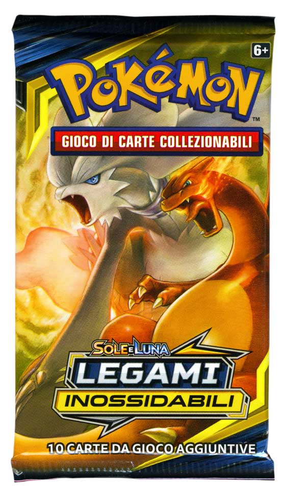 Sole e Luna Legami Inossidabili busta 10 carte Artwork Reshiram e Charizard (IT)