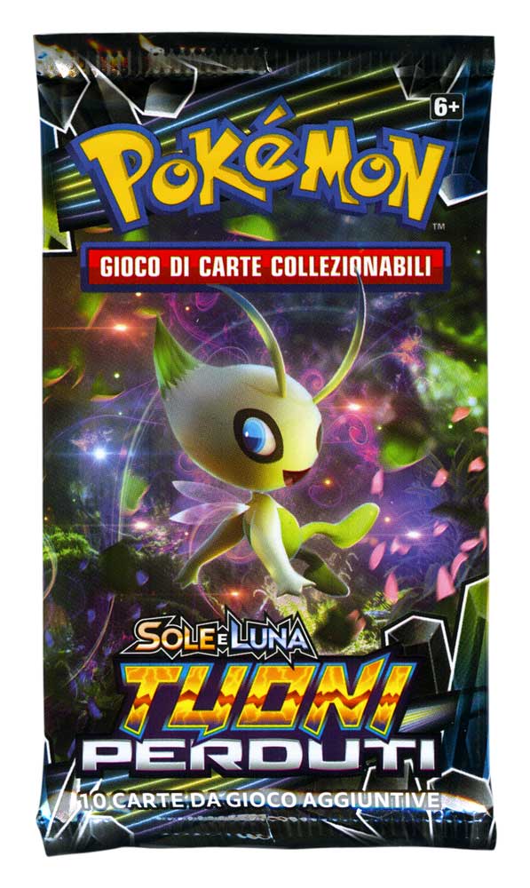 Sole e Luna Tuoni Perduti busta 10 carte Artwork Celebi (IT)