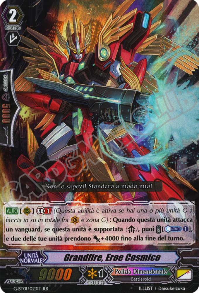 G-BT01-IT023 Grandfire, Eroe Cosmico doppia rara foil (IT) -NEAR MINT-