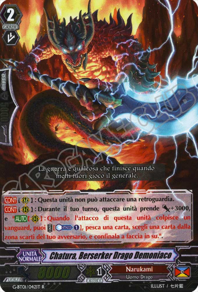 G-BT01-IT042 Chatura, Berserker Drago Demoniaco rara foil (IT) -NEAR MINT-