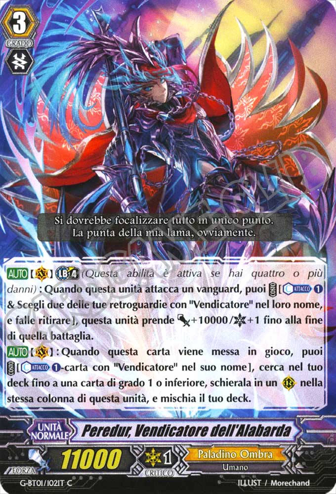 G-BT01-IT102 Peredur, Vendicatore dell'Alabarda comune normale (IT) -NEAR MINT-