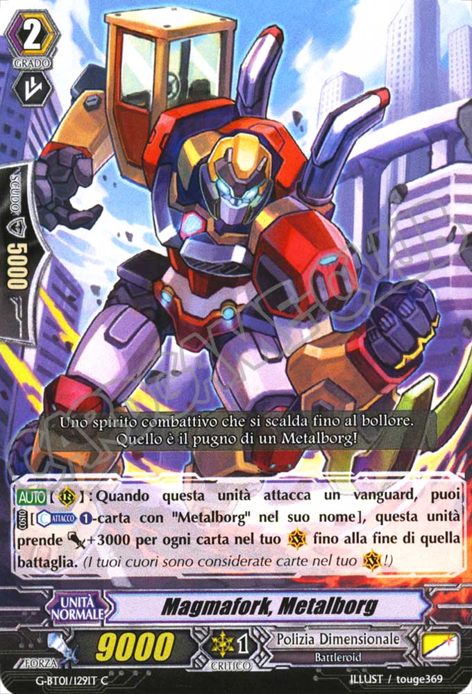 G-BT01-IT129 Magmafork, Metalborg comune normale (IT) -NEAR MINT-