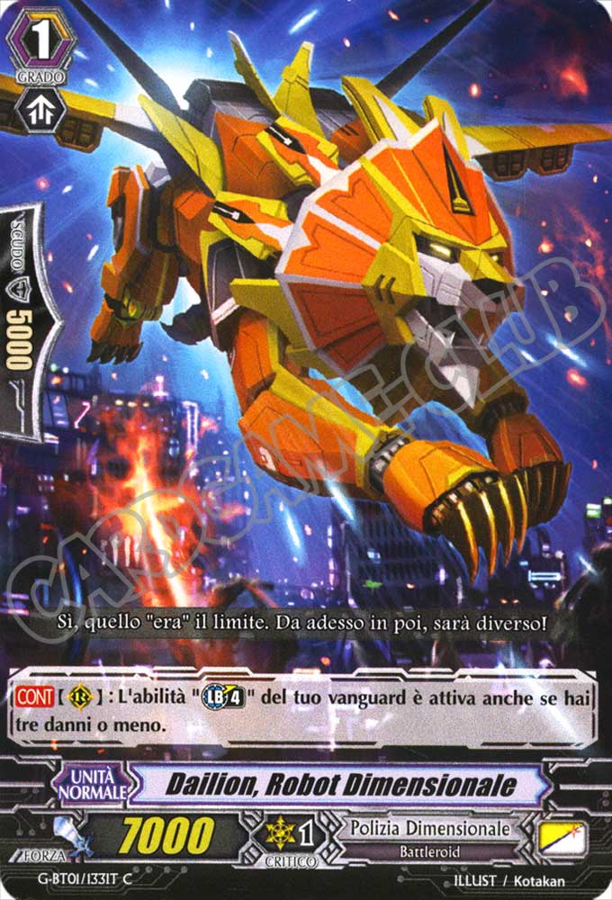 G-BT01-IT133 Dailion, Robot Dimensionale comune normale (IT) -NEAR MINT-