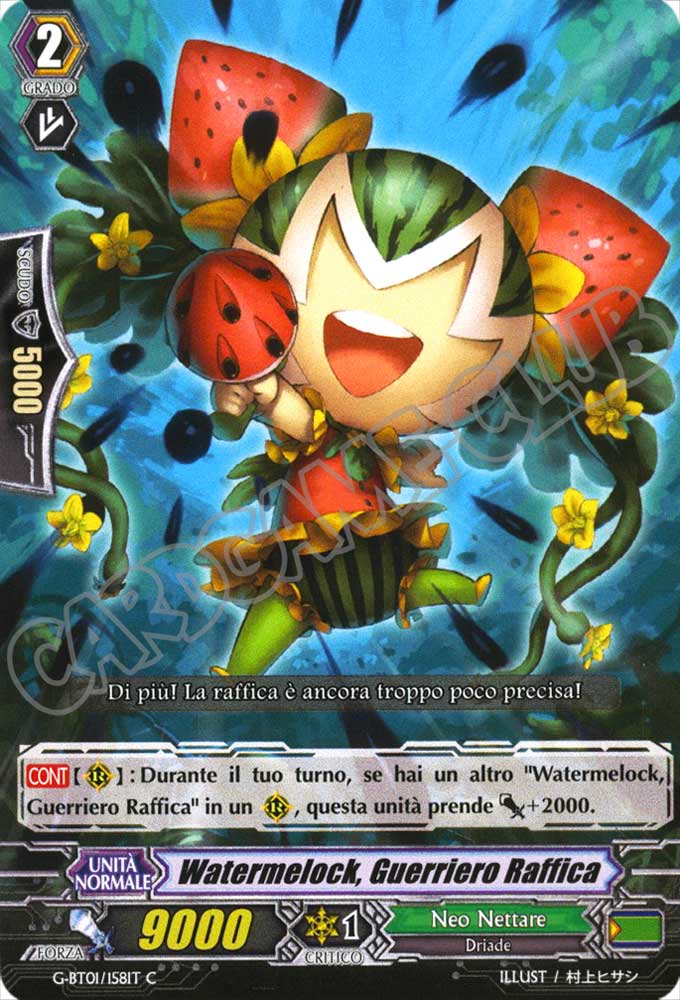 G-BT01-IT158 Watermelock, Guerriero Raffica comune normale (IT) -NEAR MINT-