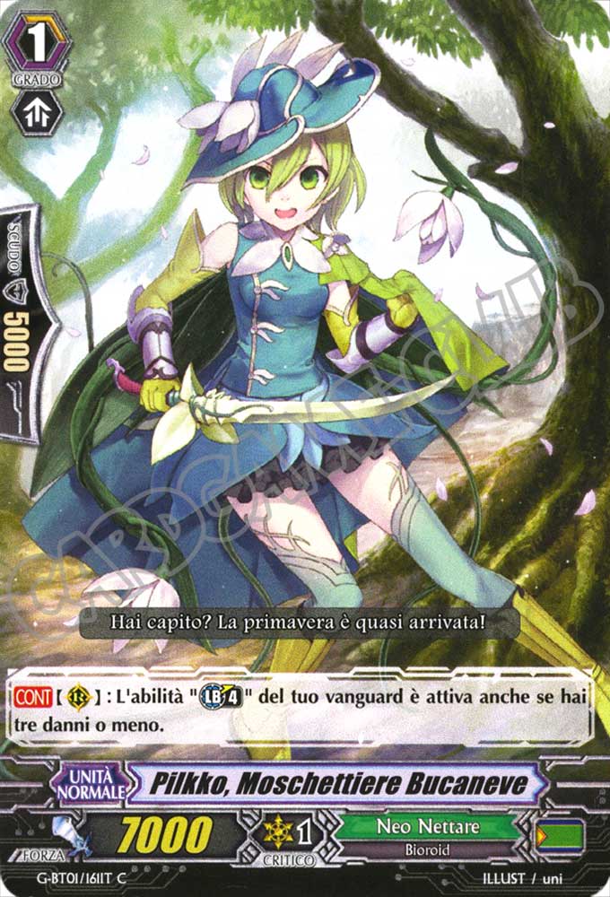 G-BT01-IT161 Pilkko, Moschettire Bucaneve comune normale (IT) -NEAR MINT-