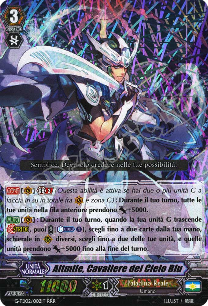 G-TD02-IT002 Altmile, Cavaliere del Cielo Blu tripla rara foil (IT) -NEAR MINT-