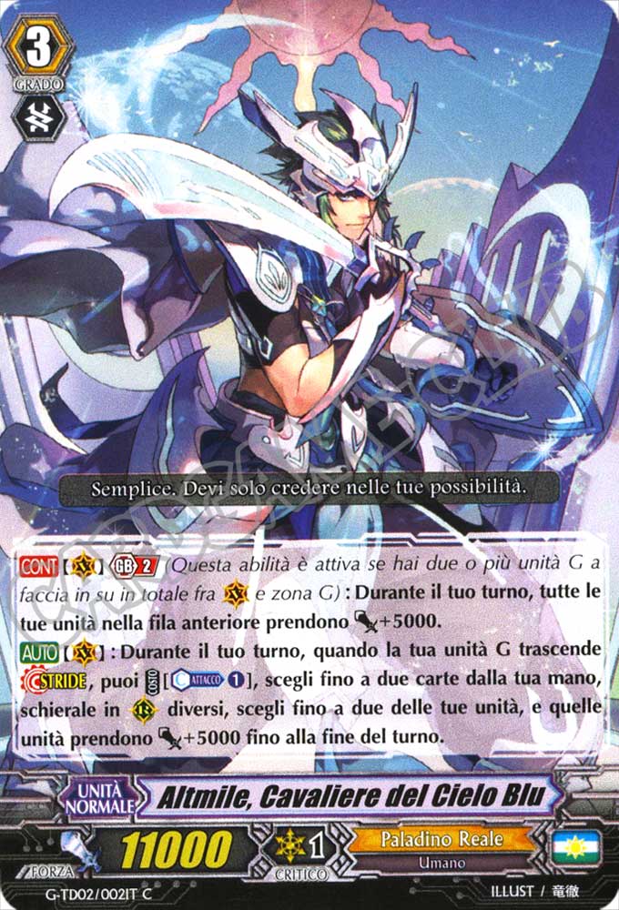 G-TD02-IT002 Altmile, Cavaliere del Cielo Blu comune normale (IT) -NEAR MINT-