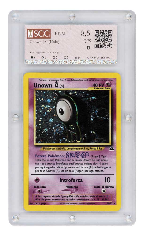14 / 75 Unown A rara foil unlimited (IT) -GRADATA-SCC/08,5